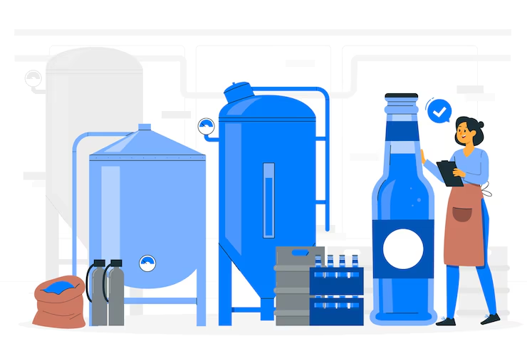 Схематичное изображение производства напитков