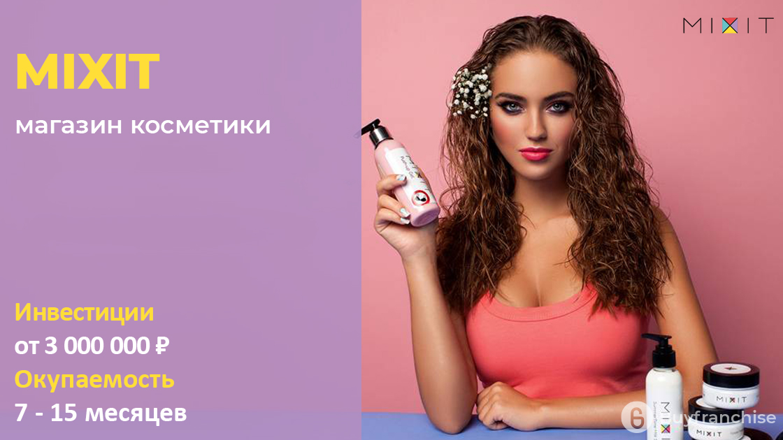 Франшиза магазина косметики Mixit | Купить франшизу. ру