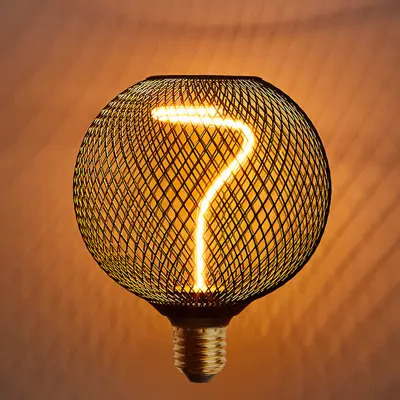 лампа шар из тёмного стекла