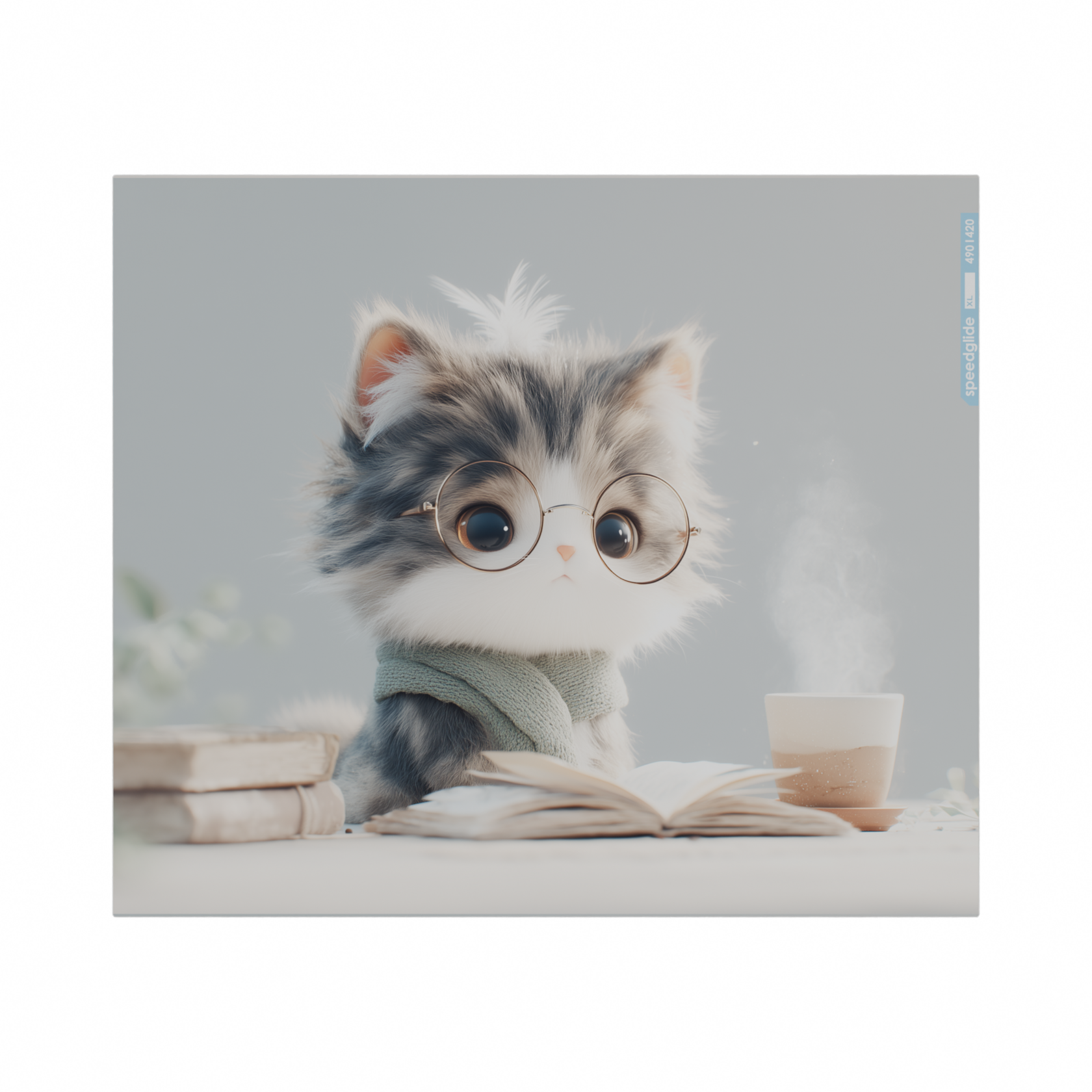 Стеклянный коврик для мыши SpeedGlide, XL, Kitten, артикул Kitten_XL