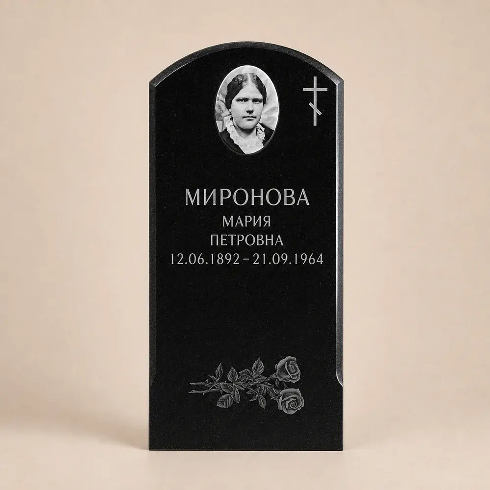 Оформление памятника 80×40 см — работа мастерской № 358