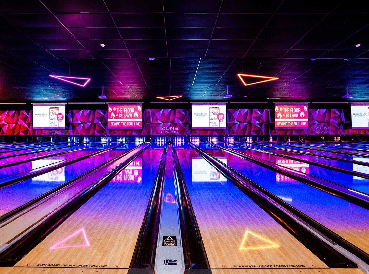Zone Bowling: цветовые сцены для игровой площадки