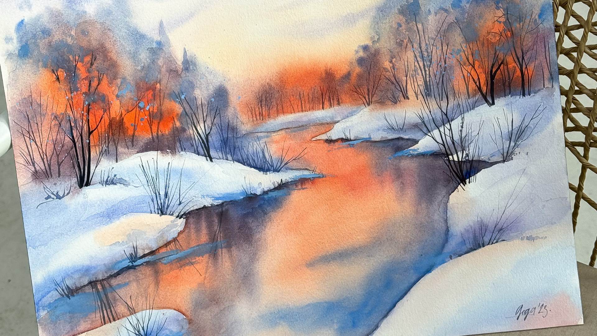 Зимний лес рисунок гуашью поэтапно для начинающих легко (45 фото)