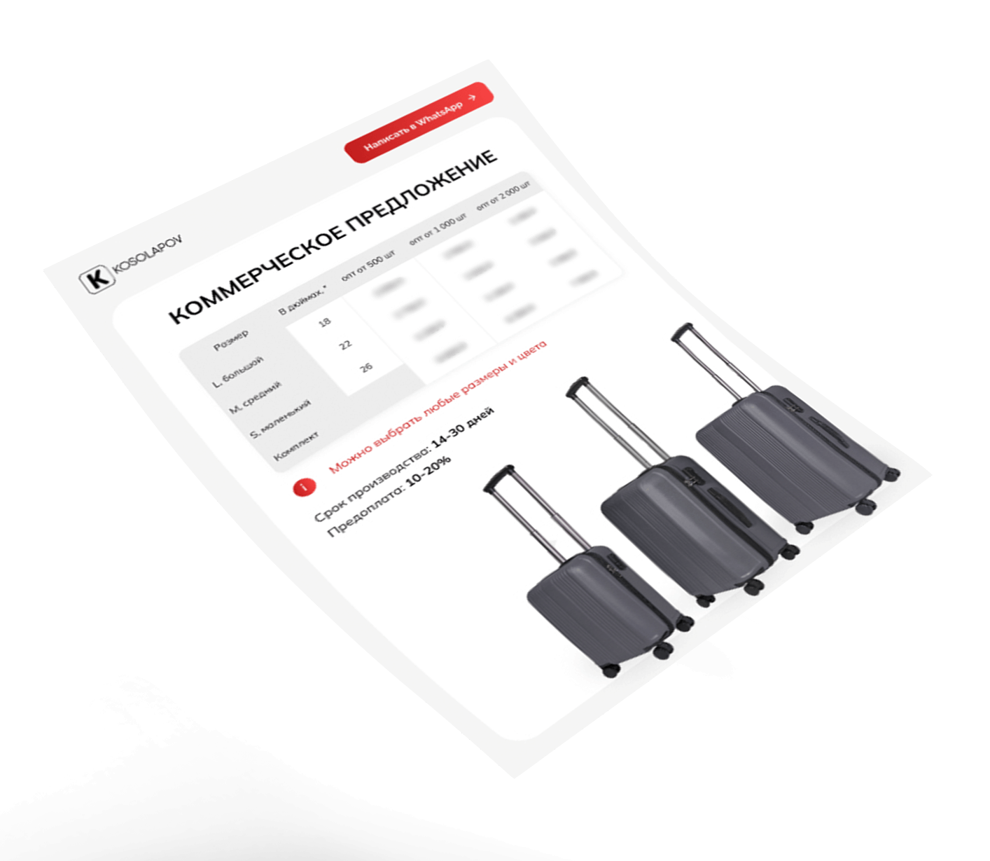 чемоданы оптом от производителя