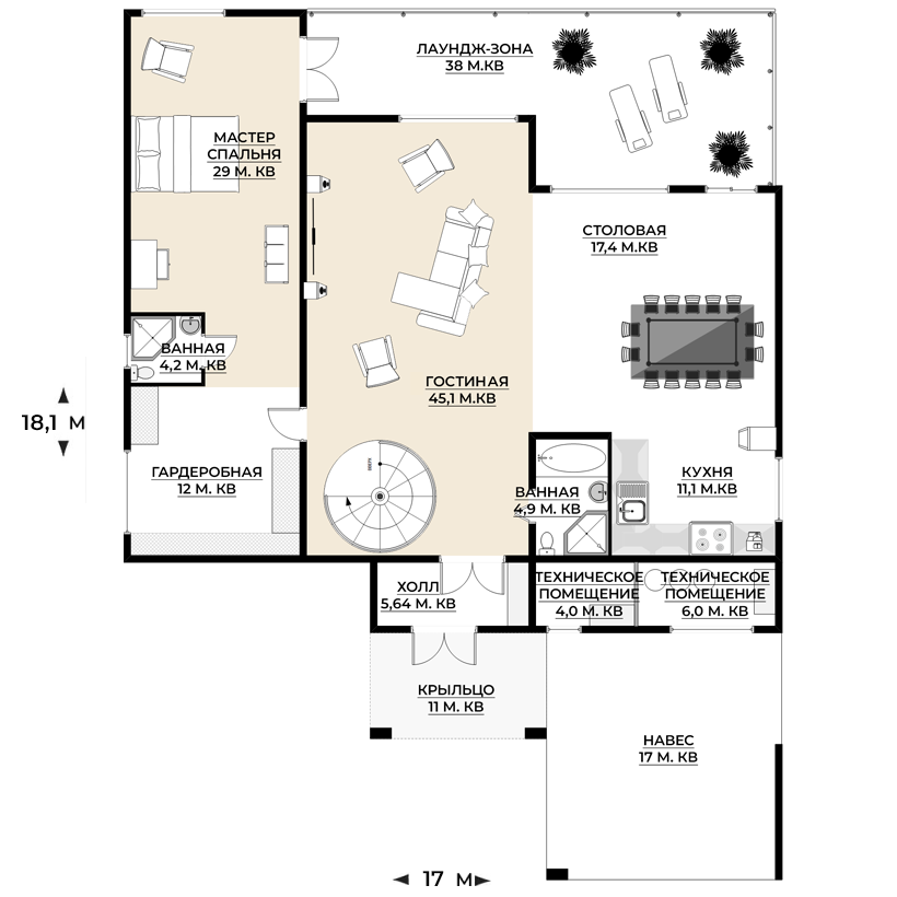 Планировка первого этажа