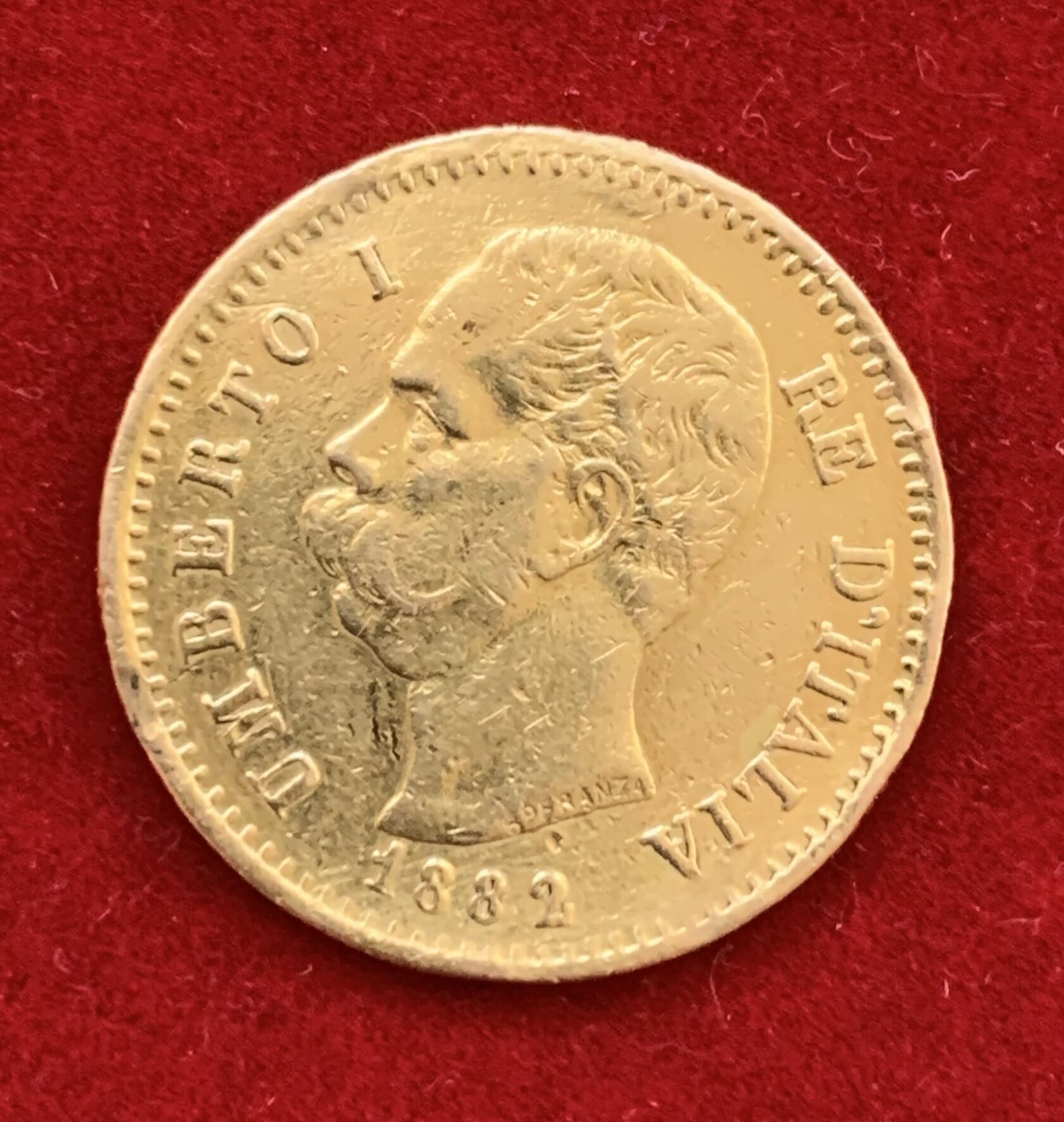 20 лир 1882 год Италия