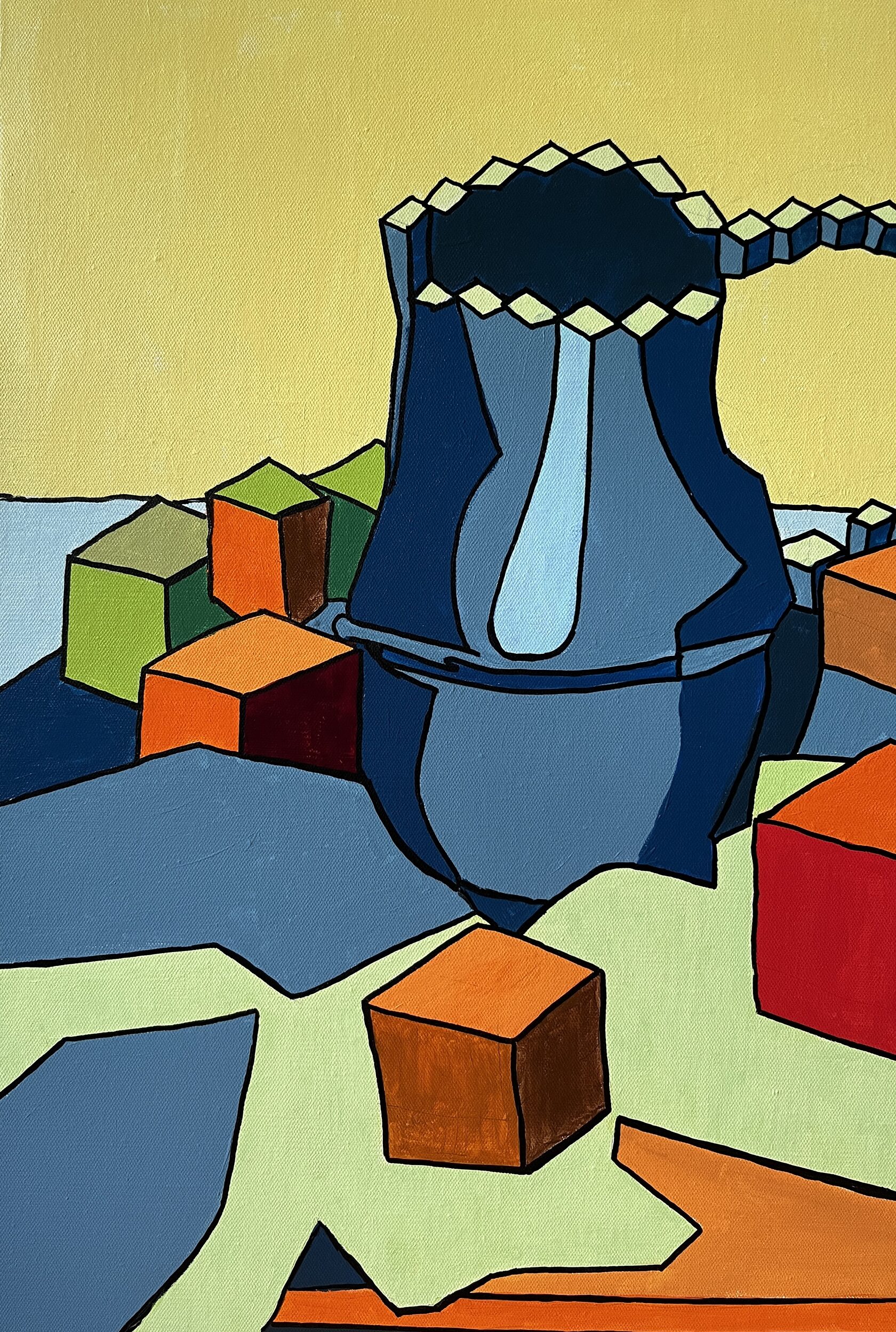 Ира Куб картина Персики и кувшин
