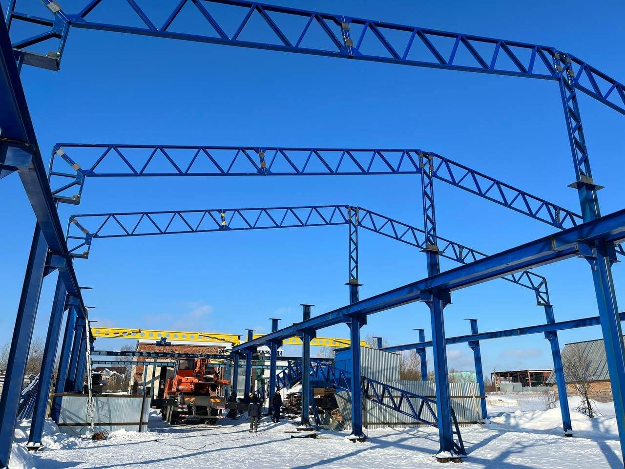 Каркас быстровозводимого здания завода MK-L