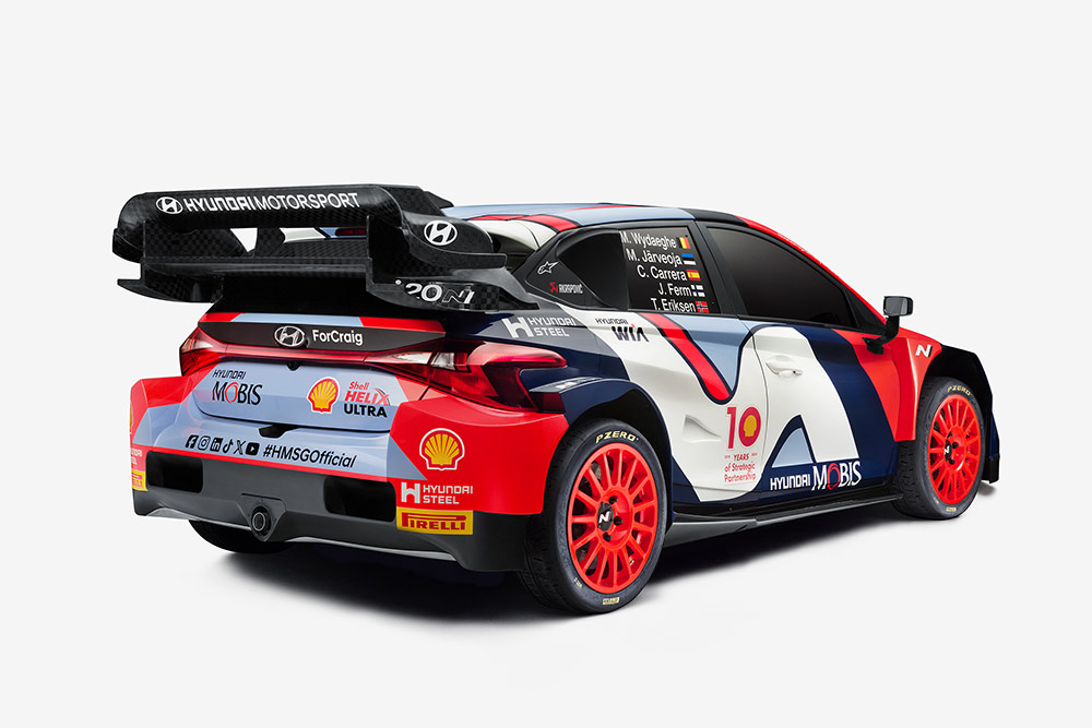 Юбилейный окрас Hyundai i20 N Rally1 на сезон-2024