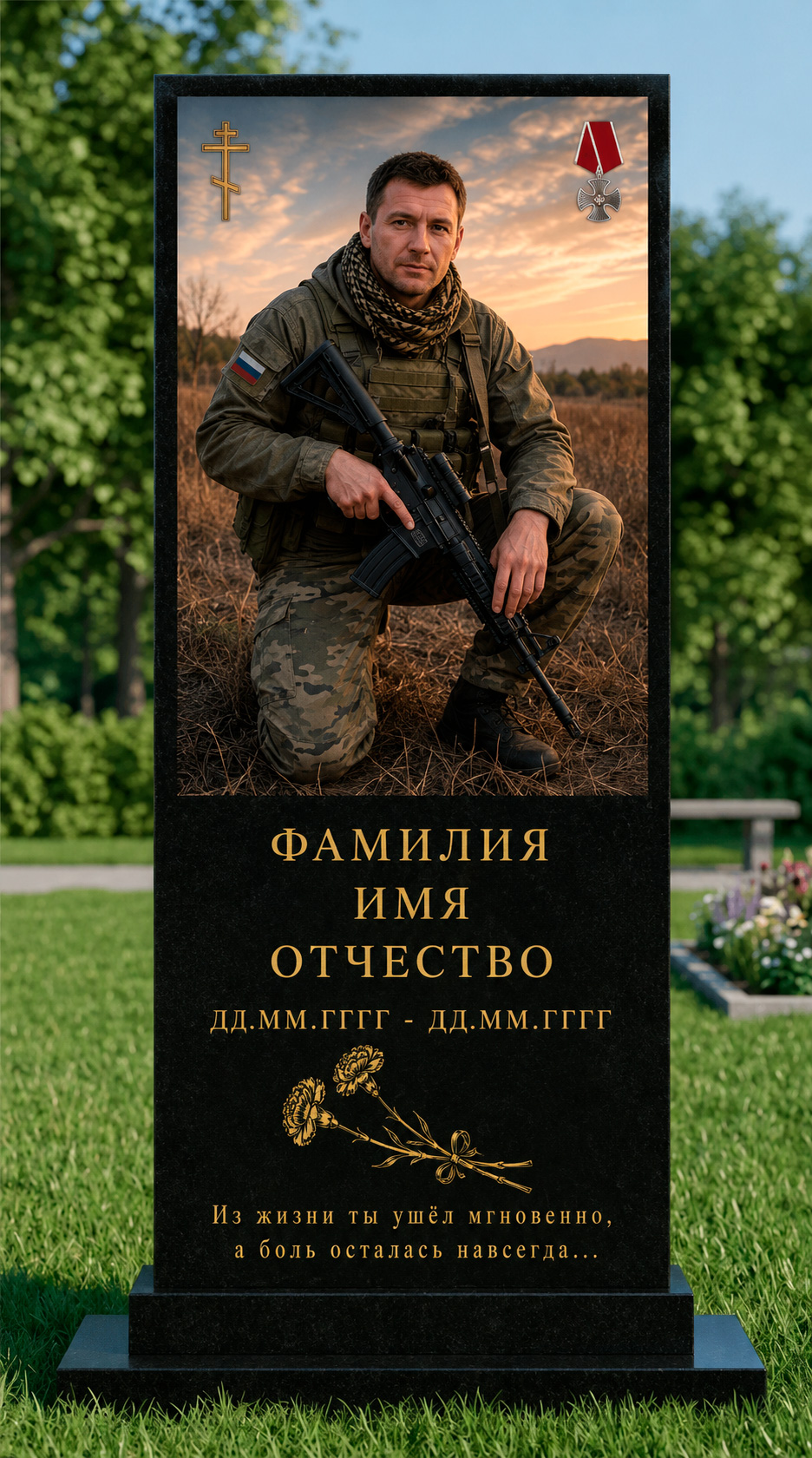 Памятник с портретом