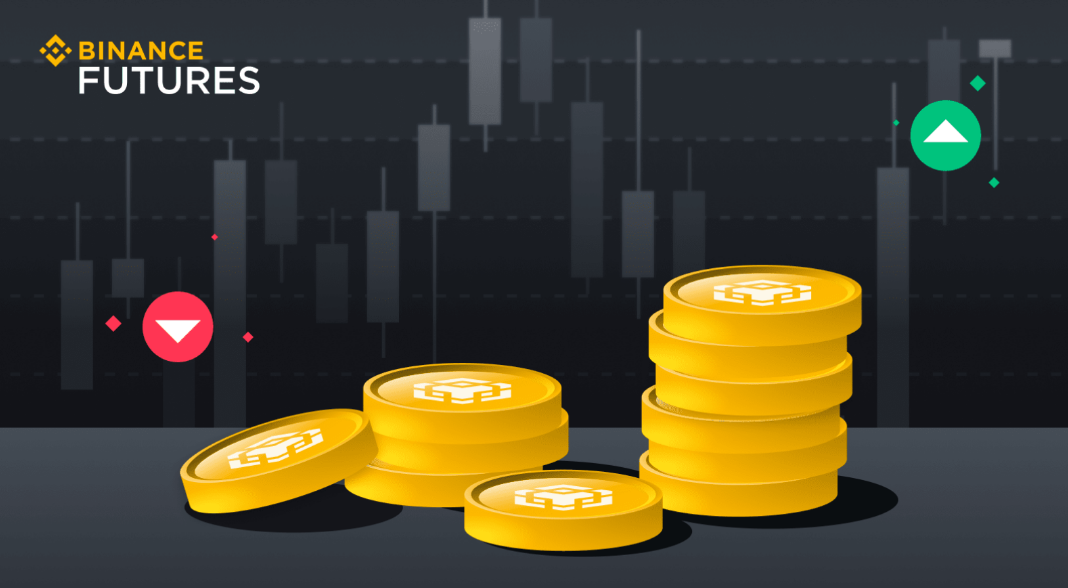 How to add money to Binance Futures: cryptocurrencies stacked against a backdrop of Japanese candlesticks