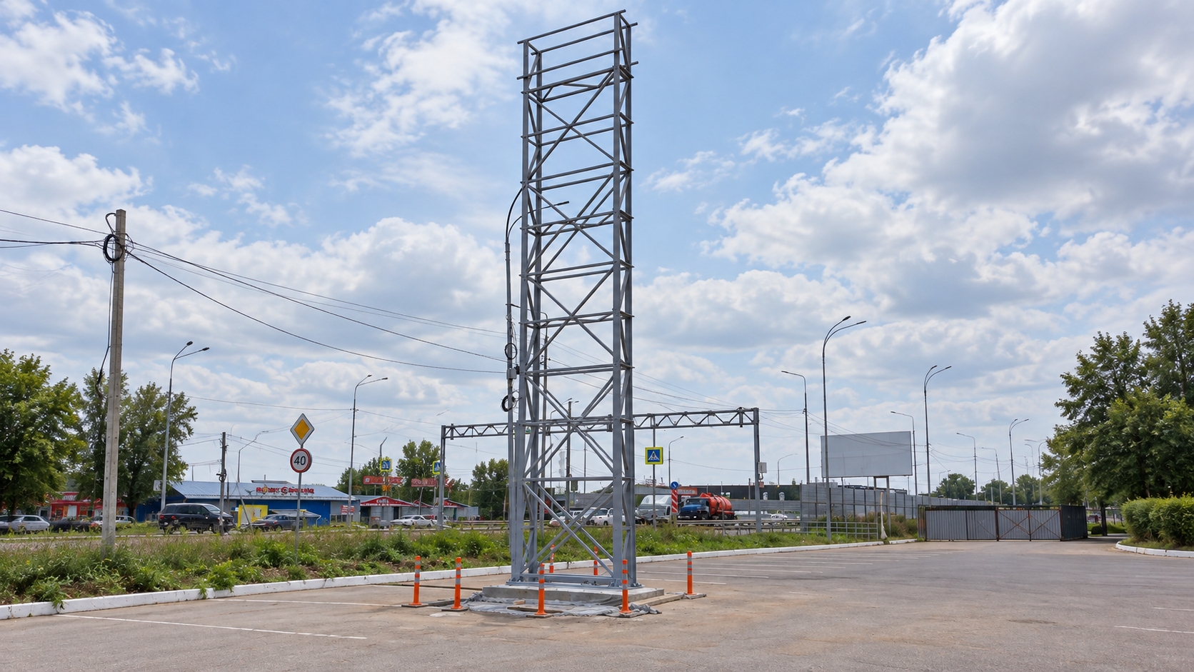 Металлический каркас рекламной стелы