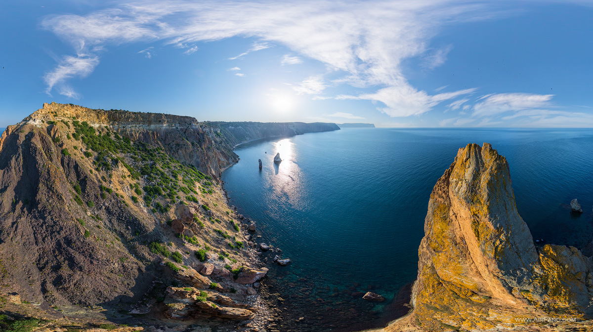 Сайт мыс. Фиолент Крым панорама. Мыс Фиолент в Крыму панорама. Аэросъемка мыс Фиолент. Судак мыс Фиолент.