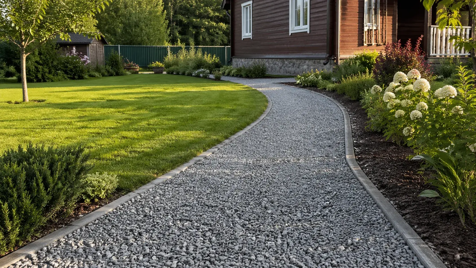 Дорожки из щебня на даче своими руками: основание, бордюр, уклон