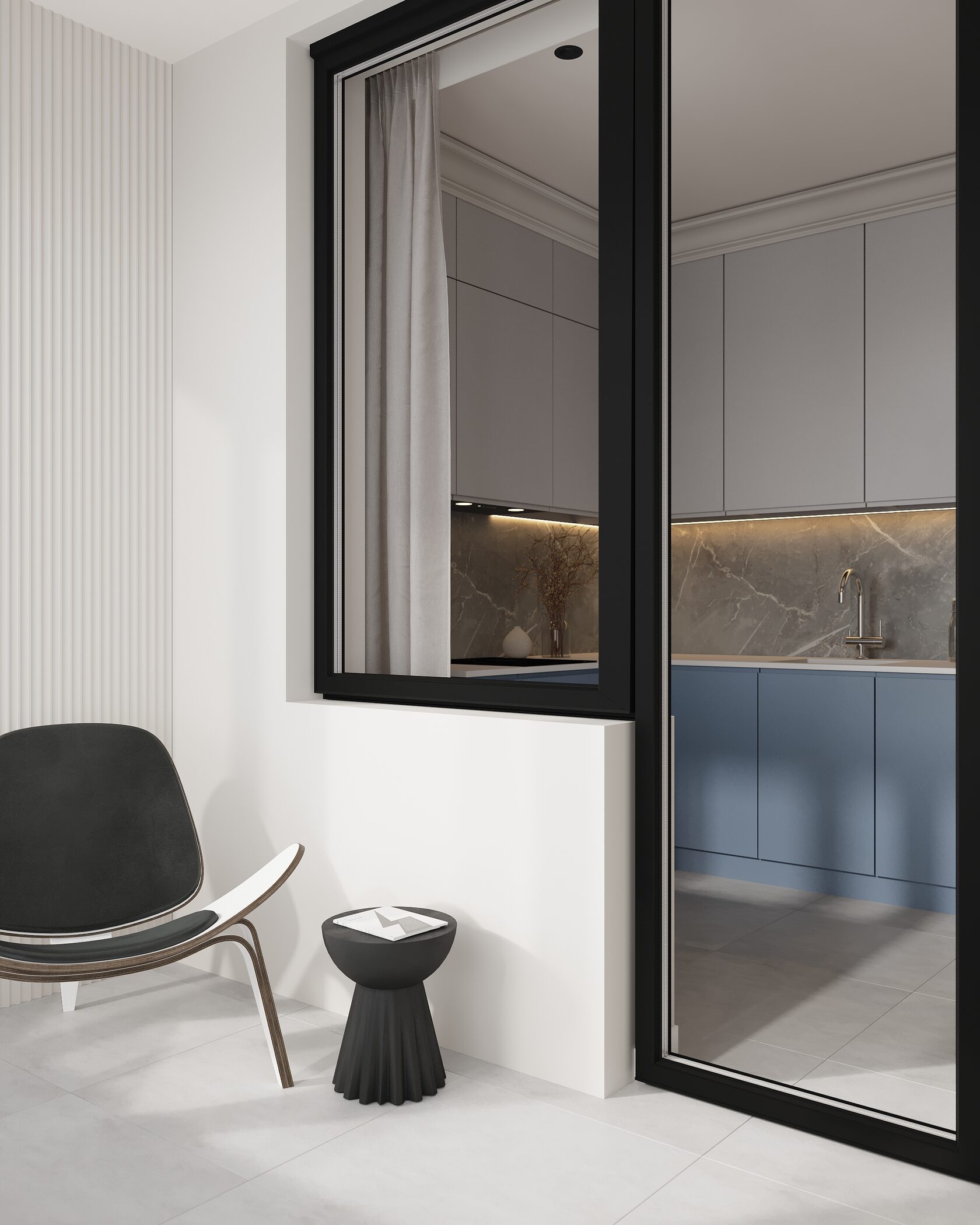 балкон в интерьере дизайн DK