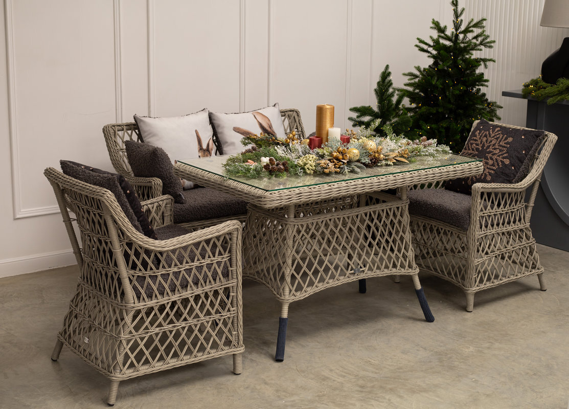 Обеденные группы из искусственного ротанга от Malacca