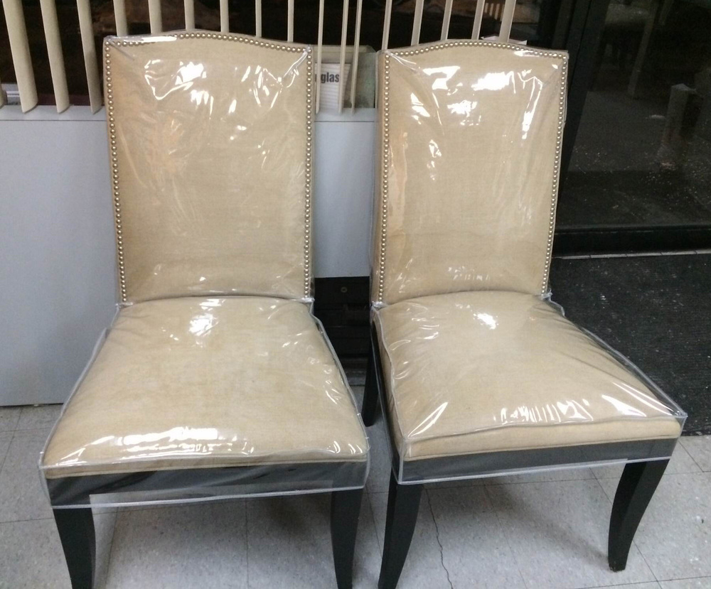 Прозрачные чехлы на стулья со спинкой