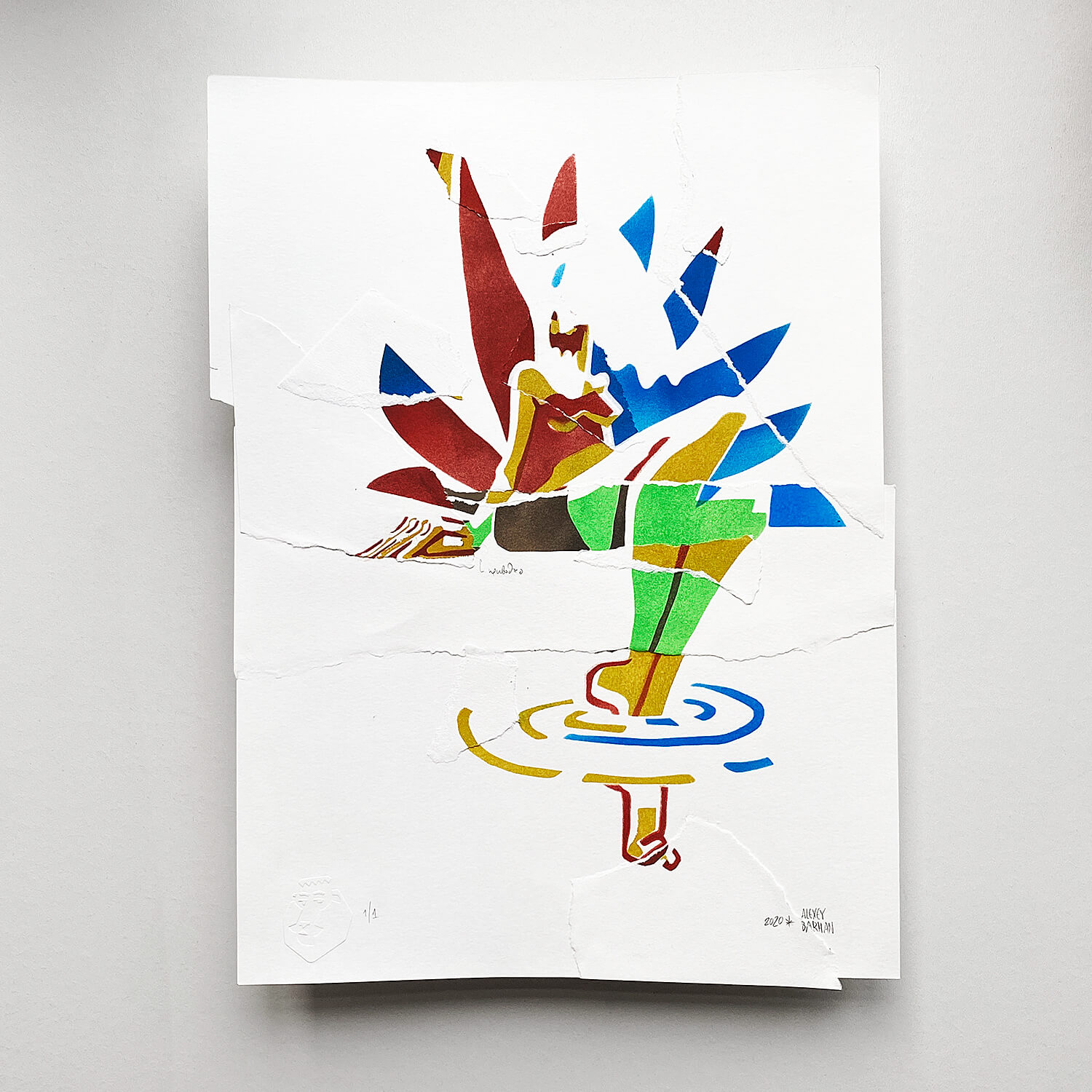 Тиражная графика в технике трафаретной печати. Автор Алексей Бархан.