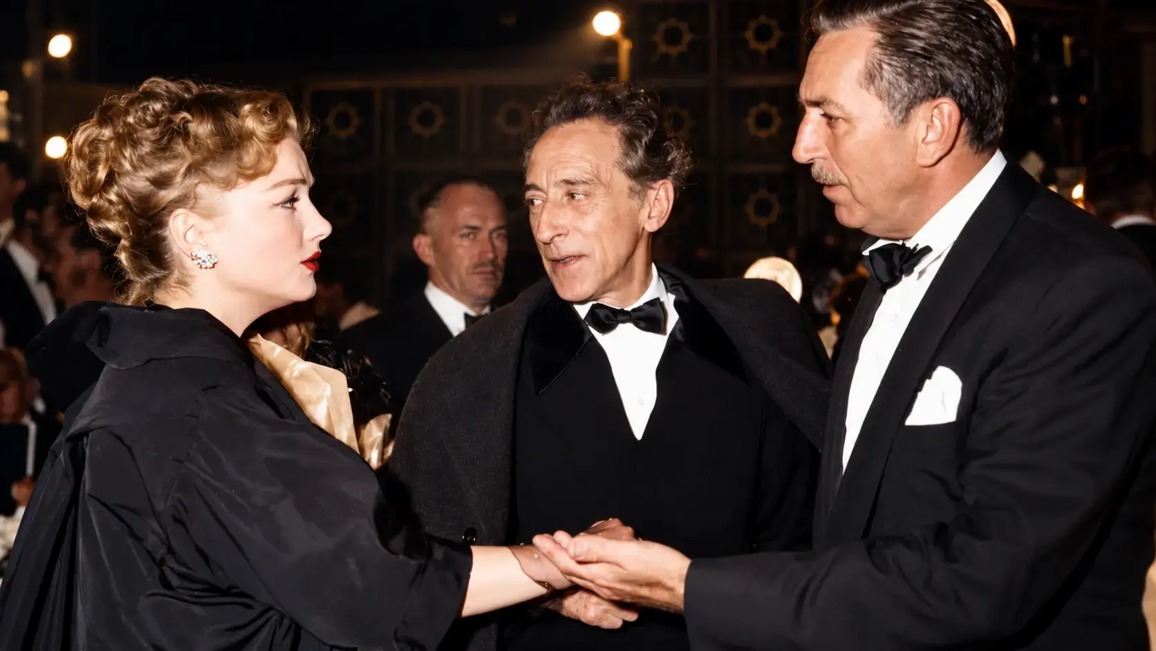 Walt Disney and Jean Cocteau at the Cannes Film Festival in 1953