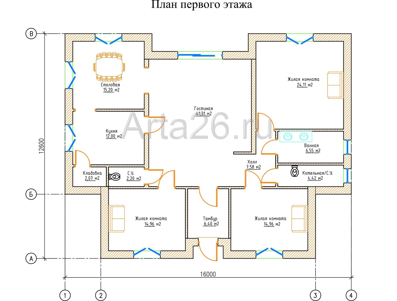 Готовый проект дома из шлакоблока 9х9 с расчетом материалов