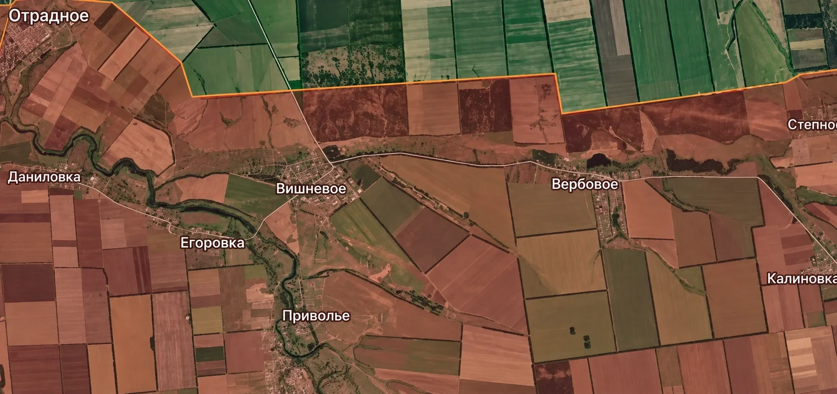 Карта Егоровки, Вишнёвого, Вербового и Приволья