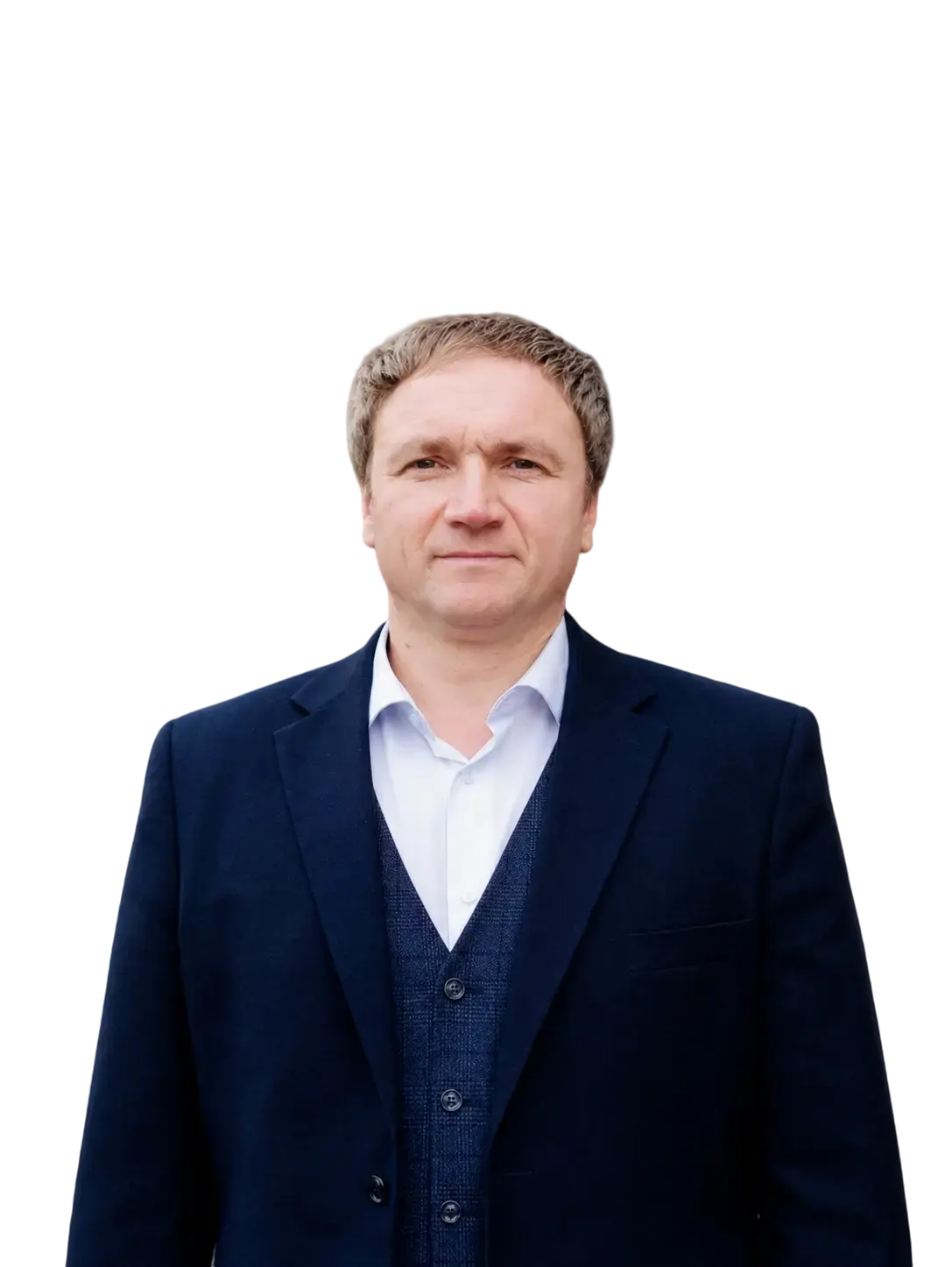 Риелтор Владимир Гришин на фоне жилых районов Калуги