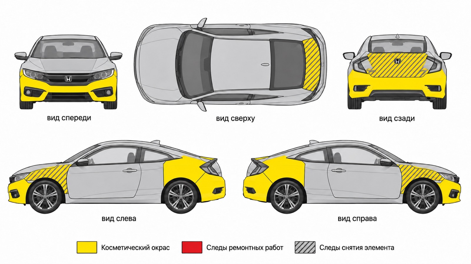 Карта ЛКП Honda Civic