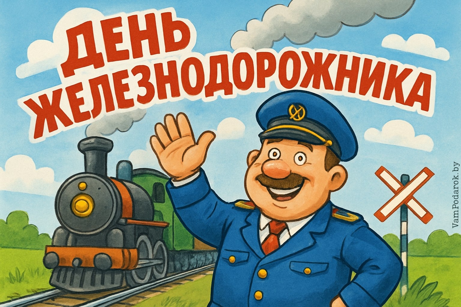 День железнодорожника – картинка