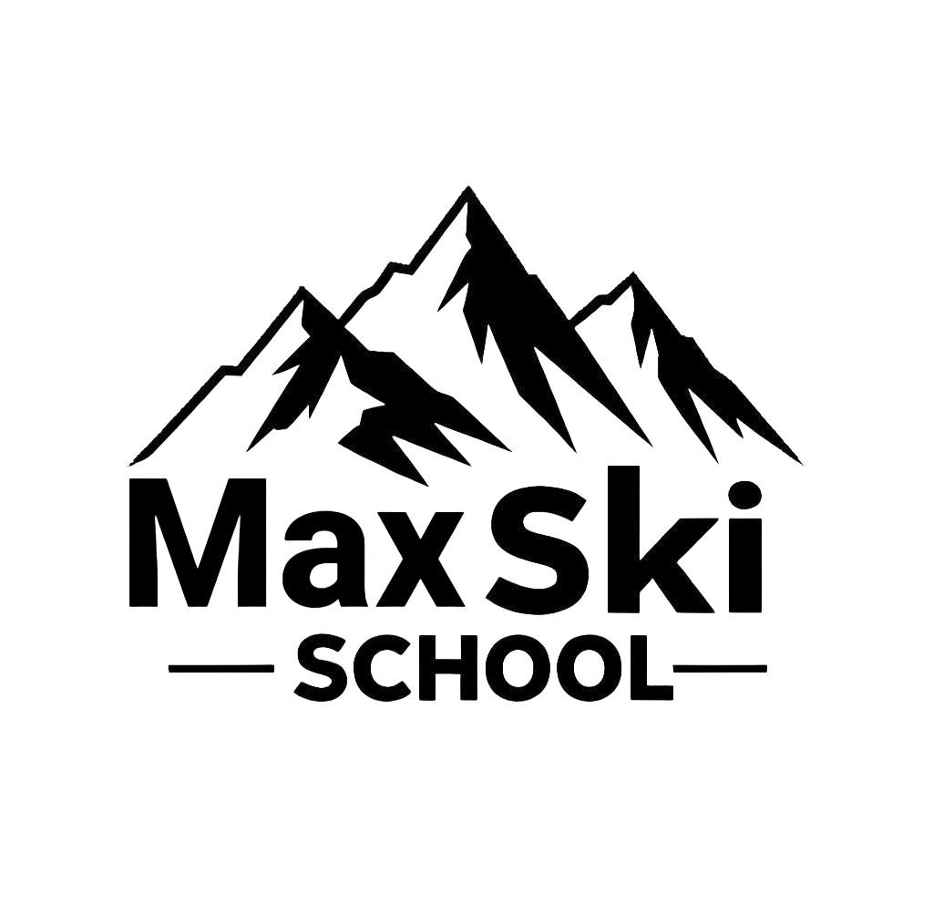 Логотип школы инструкторов по лыжам и сноуборду maxskischool