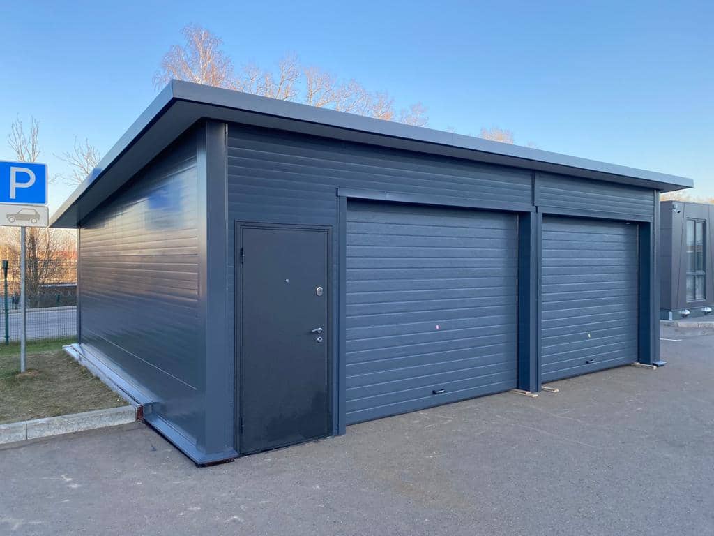 Изготовление гаража из сэндвич панелей