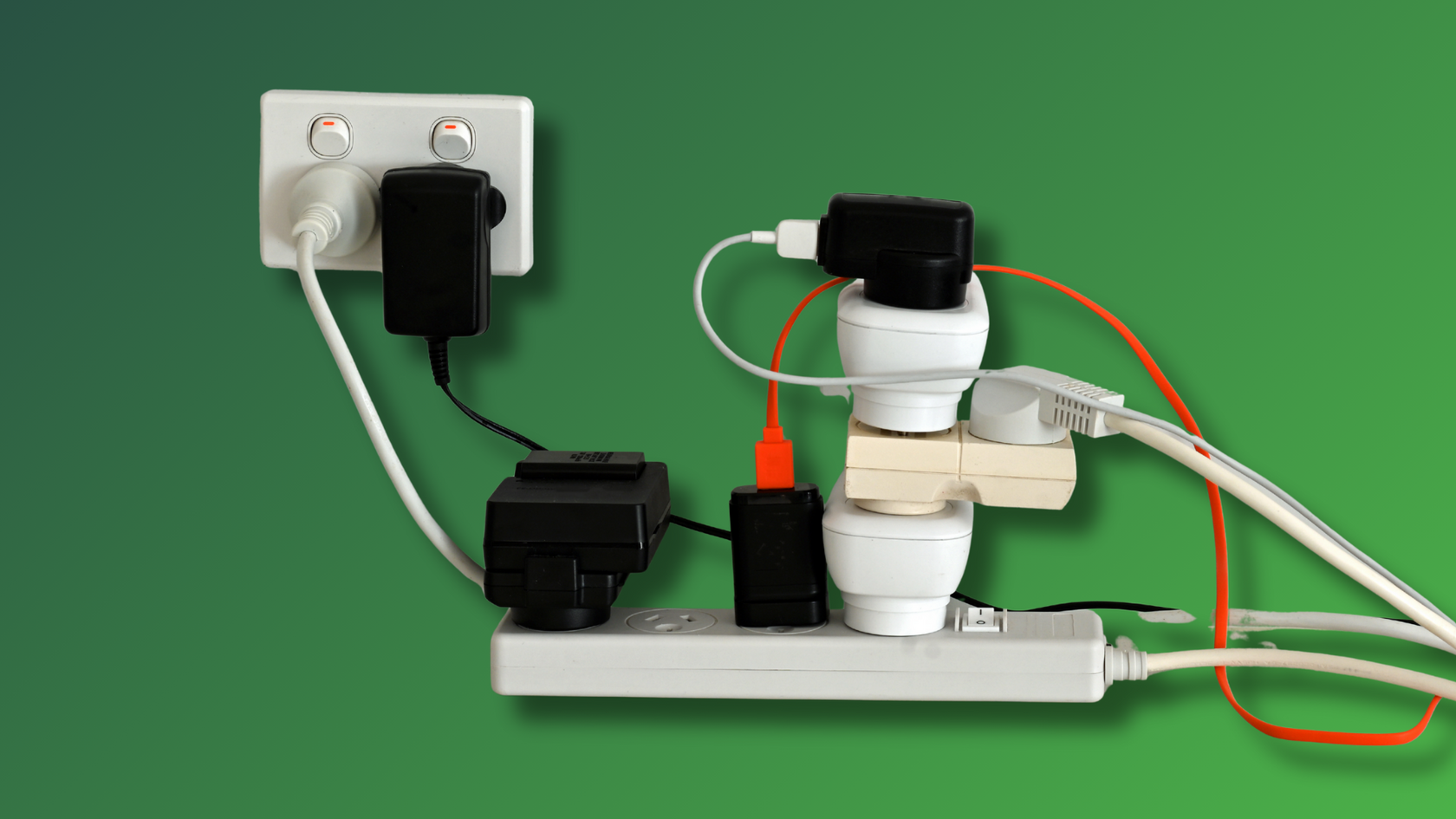 multiple plugs in a power socket to represent multiple organisations