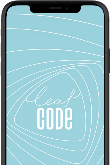 Мобильное приложение Leaf Code на экране смартфона