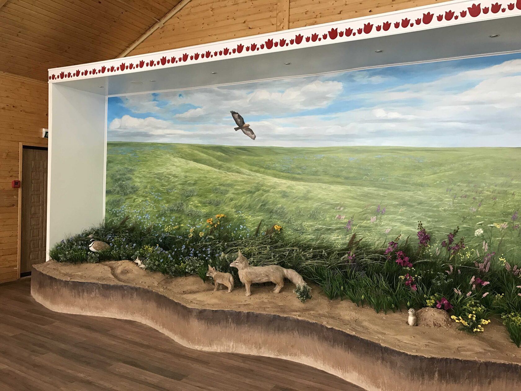 Диорама степь с муляжами