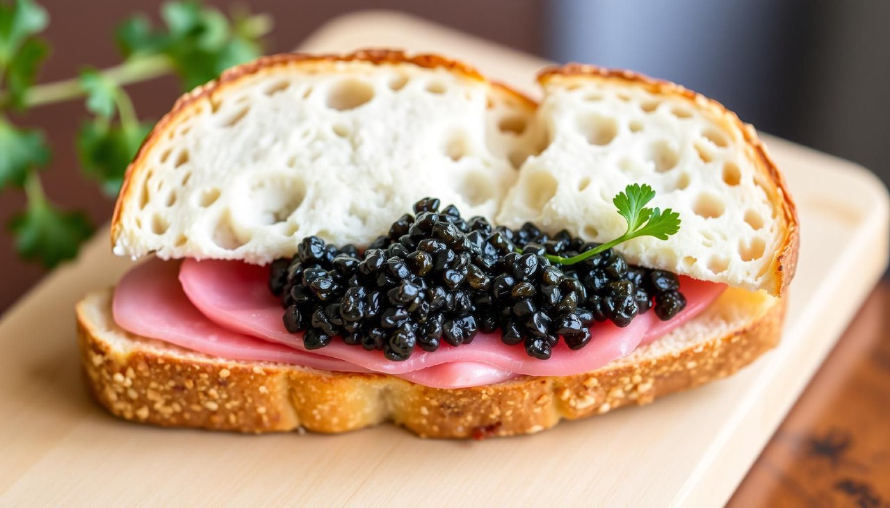 хлеб с икрой