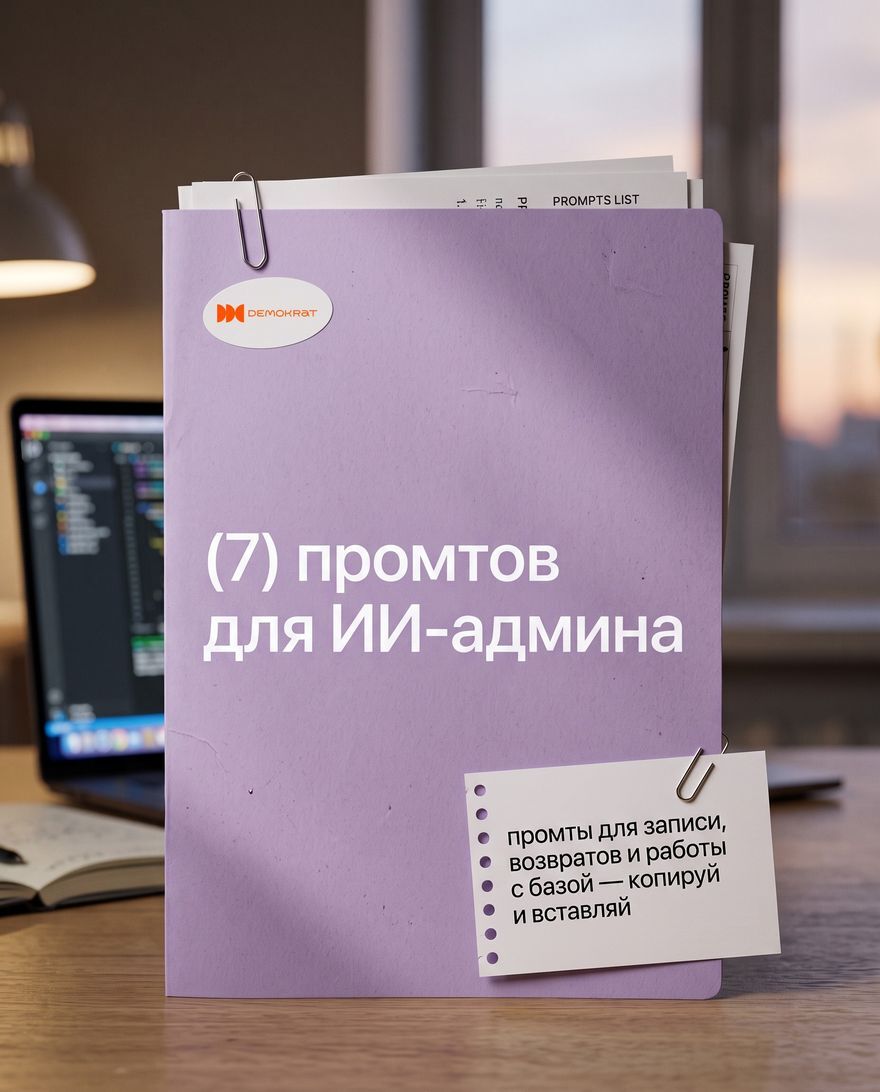 Обложка: 7 промтов для ИИ админа