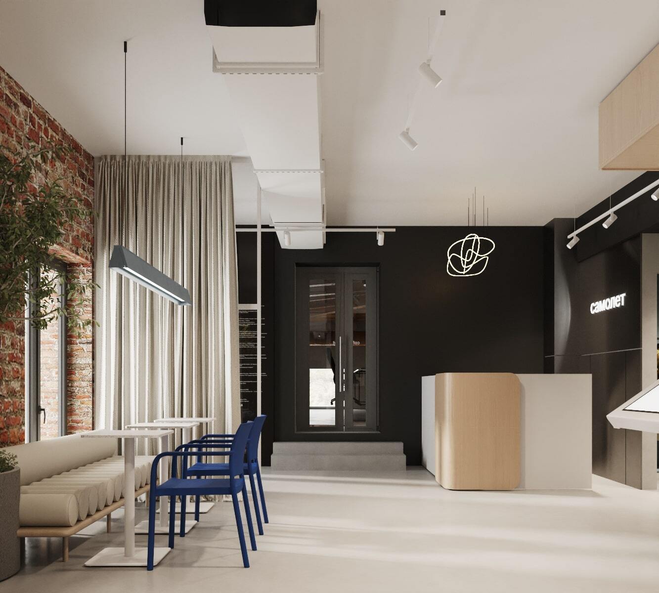 Интерьер бизнес-центра: дизайн входной группы и общественных зон (лобби, рецепция, зоны ожидания)