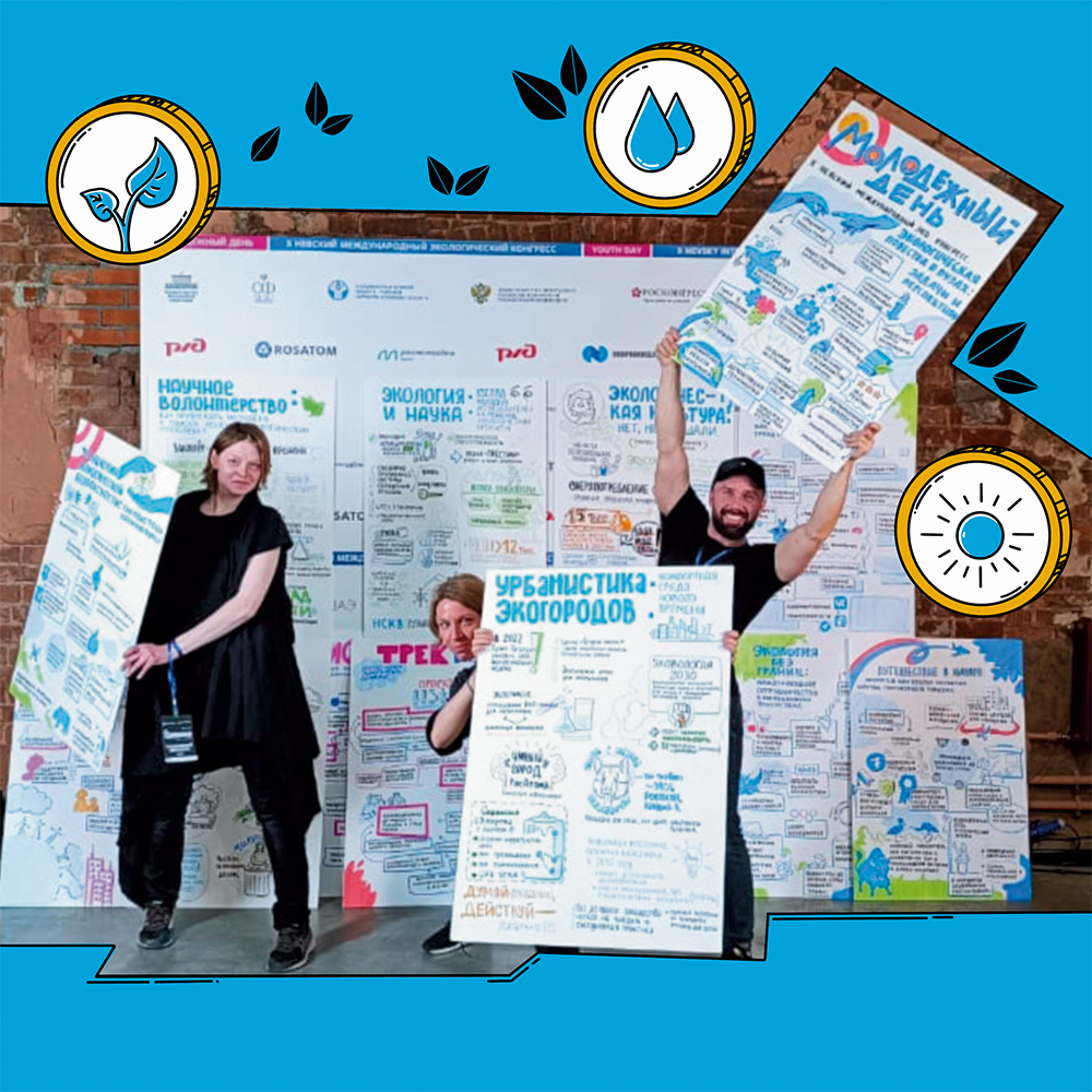 Художники студии Артконспект и скрайбинг для Росмолодежи