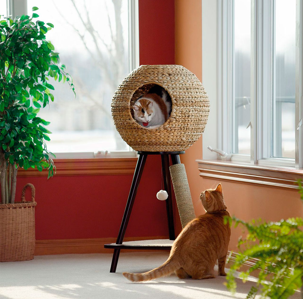 Sauder natural Sphere Cat Tower