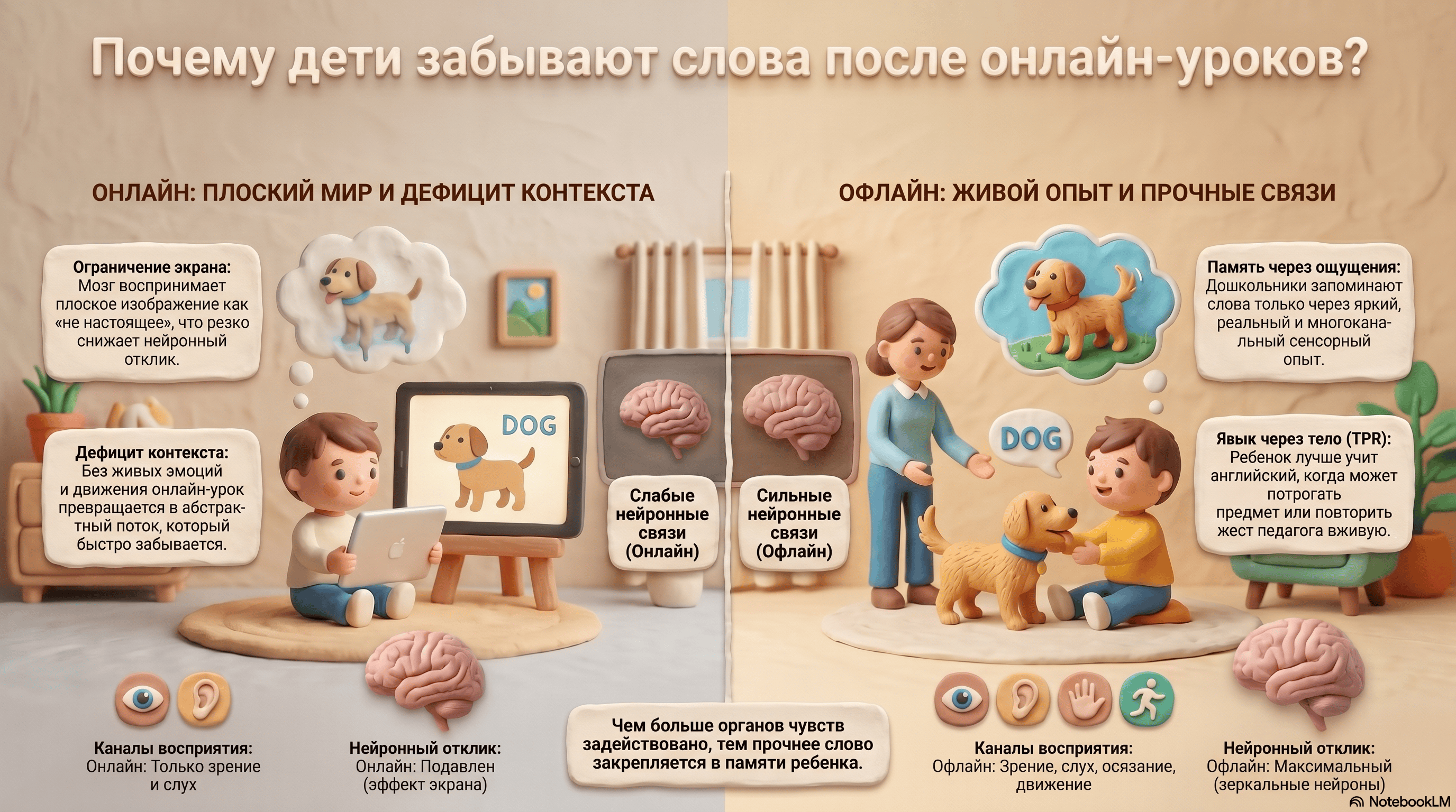 Как онлайн мешает усвоению языка у малышей