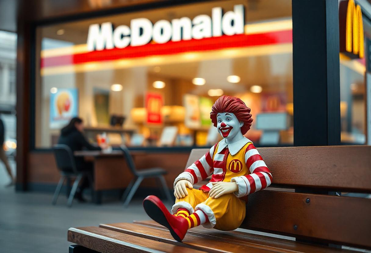 McDonald’s, юбилей, Гонконг, лавочки Рональда Макдональда, акция