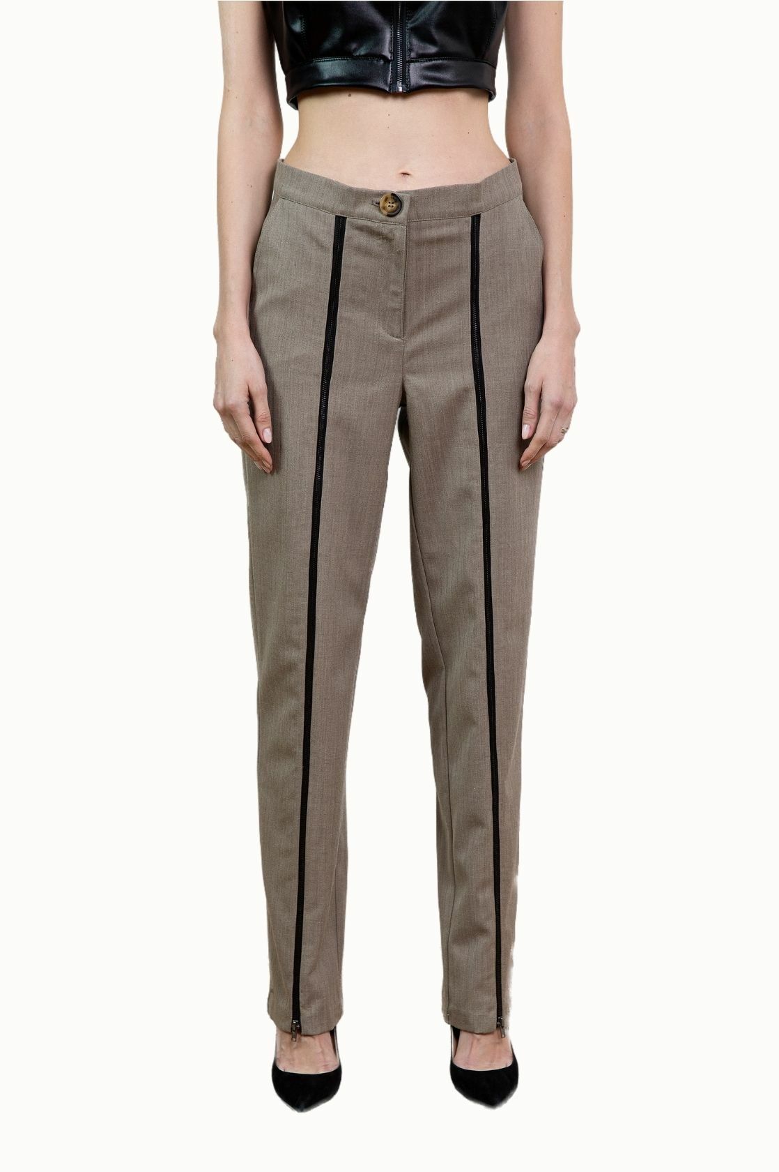 Брюки женские классические с молниями большого размера на заказ ...