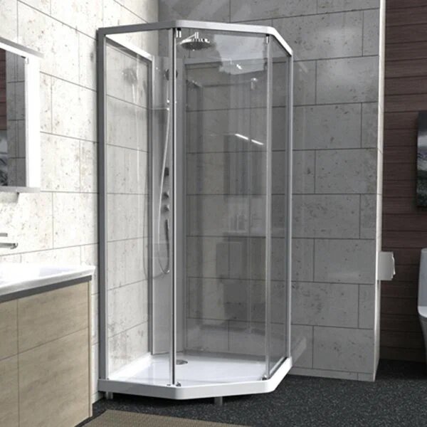 Открытая душевая кабина IDO Showerama 10-5 Comfort (Арт. 131.401.201.301) с прозрачными задними стенками