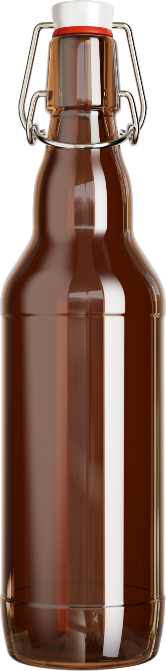 бутылка с бугельной пробкой коричневая 0.5 л
