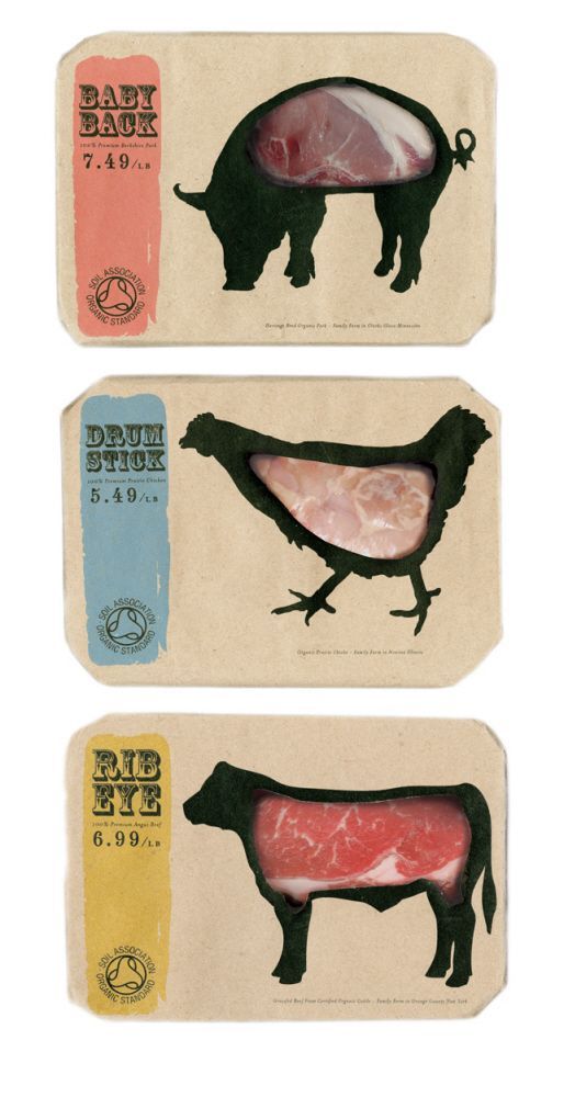 Пример Креативная Упаковка для мяса свинины курицы говядины