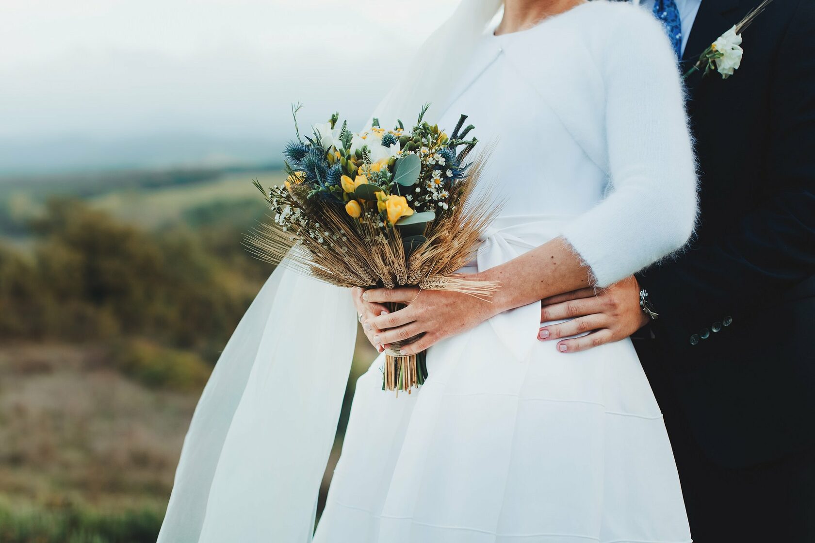 25 самых красивых свадебных букетов из фетра
