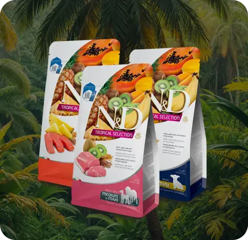 Линейка кормов Farmina N&D Tropical Selection