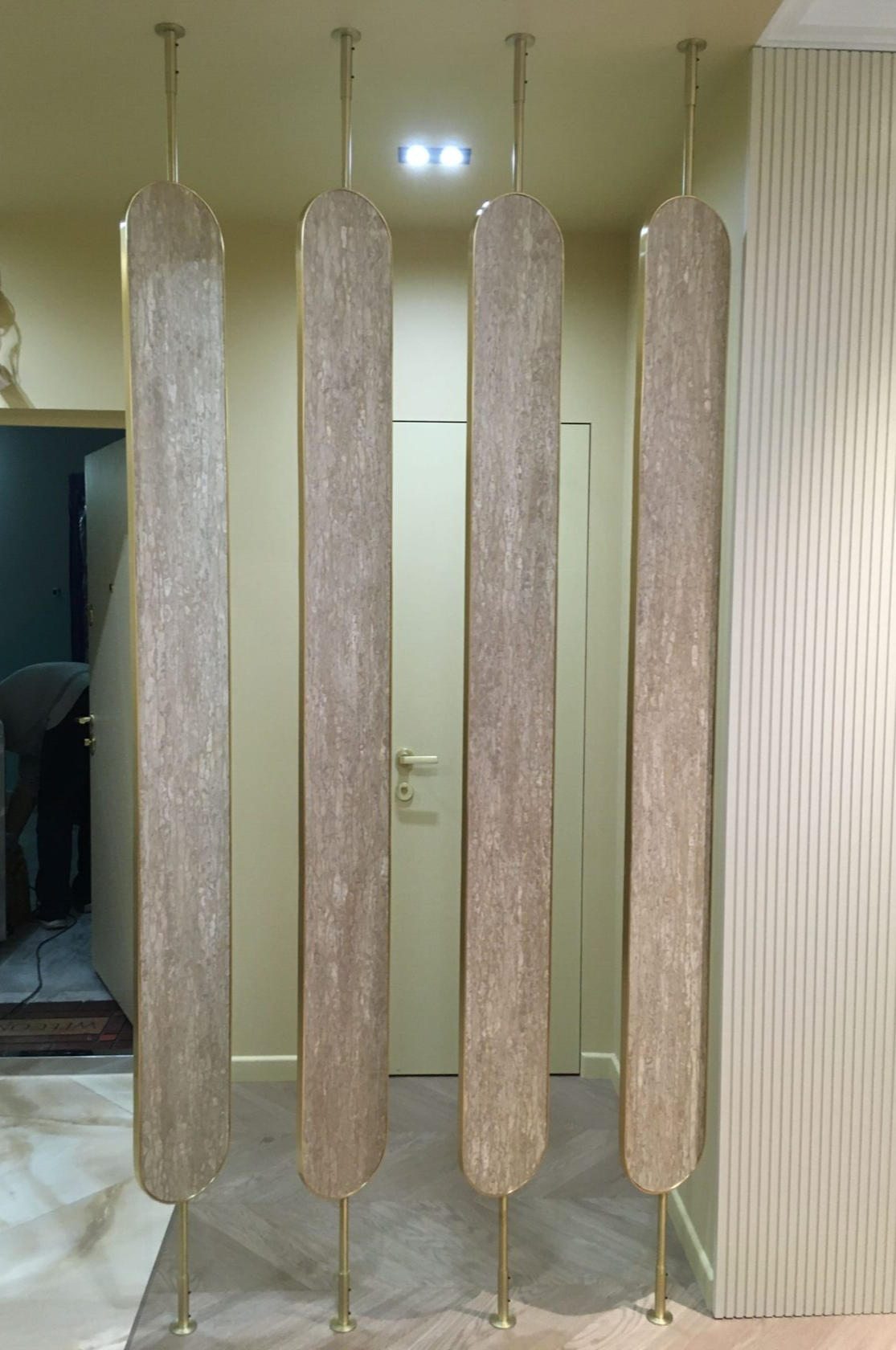 зеркало ширма из латуни