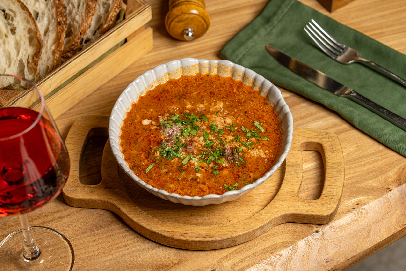 Суп Харчо с рисом и пряностями