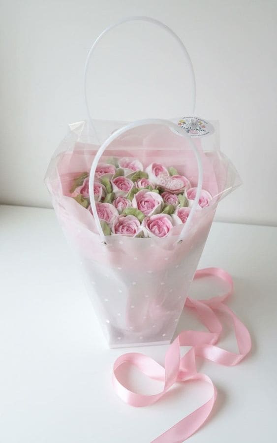 Переноска с ручкамим для цветов 15-20см 2