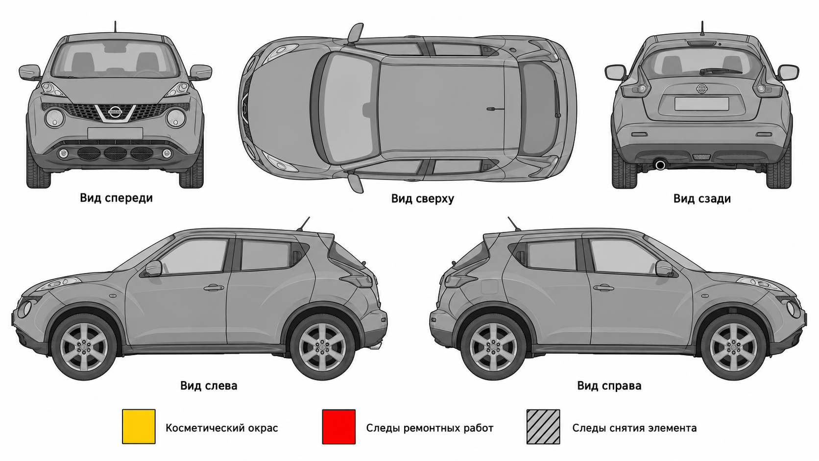 Карта ЛКП Nissan Juke